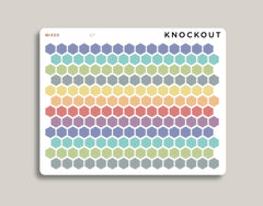 Matte Transparent Mini Hexagons Stickers for 2021 Makse Life Planner U7