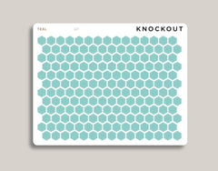 Matte Transparent Mini Hexagons Stickers for 2021 Makse Life Planner U7