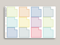 Monthly Box with Date Cut-out Planner Stickers for 2021 MakseLife Planner R12