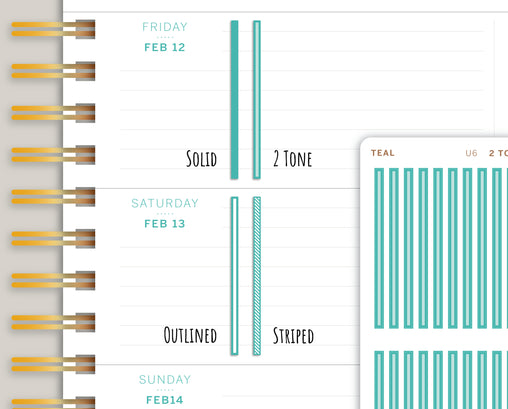 Horizontal Divider Stickers for 2021 MakseLife Planner U6