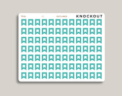 Mini Vertical Flag Planner Stickers for 2021 MakseLife Planner U5
