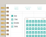 Mini Vertical Flag Planner Stickers for MakseLife Planner U5