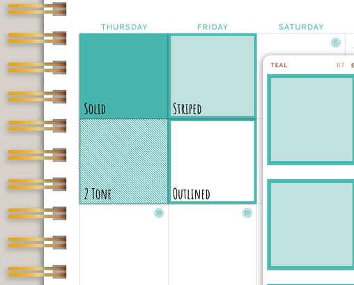 Monthly Full Box Planner Stickers for 2021 MakseLife Planner R7