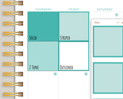 Monthly Full Box Planner Stickers for 2021 MakseLife Planner R7