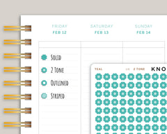 Scallop Circle Planner Stickers for 2021 MakseLife Planner U4