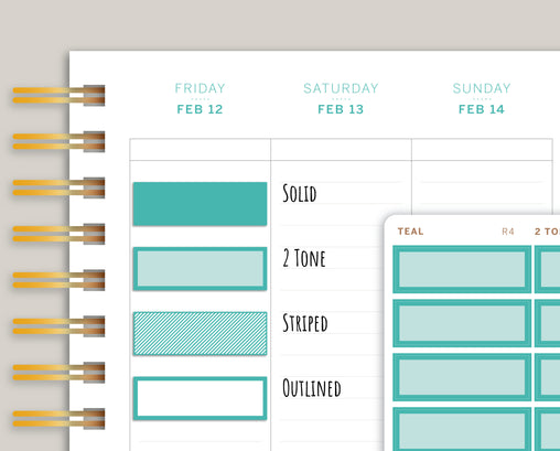 Quarter Box Planner Stickers  for 2021 MakseLife Planner R4