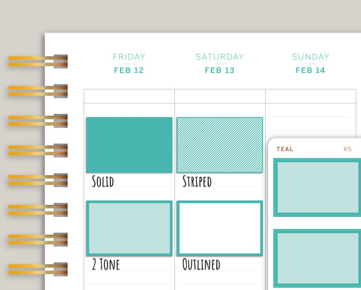 Half Box Planner Stickers for 2021 MakseLife Planner R5