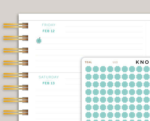 Matte Transparent Scallop Circle Planner Stickers for 2021 MakseLife Planner U10