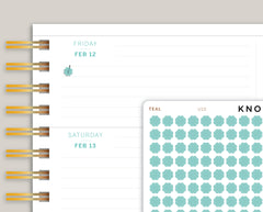 Matte Transparent Scallop Circle Planner Stickers for 2021 MakseLife Planner U10