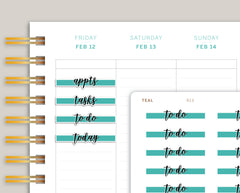 Vertical Highlight Header Stickers for Makse Life Planner R13