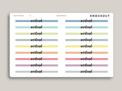 Horizontal Highlight Weekend Header Stickers for Makse Life Planner R16