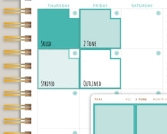 Monthly Box with Date Cut-out Planner Stickers for 2021 MakseLife Planner R12