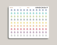 Birthday Icon Planner Stickers for Makse Life Planner U12