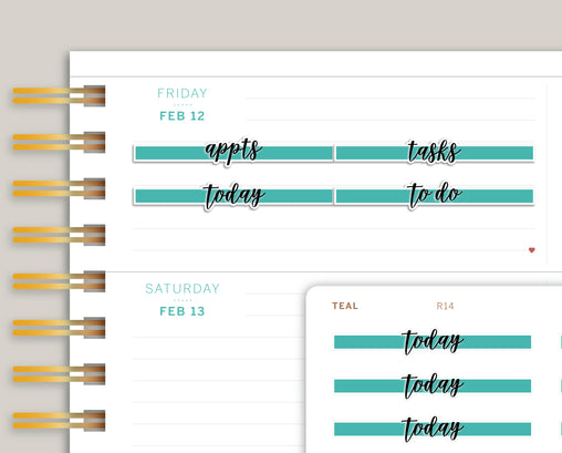 Horizontal Highlight Header Stickers for Makse Life Planner R14