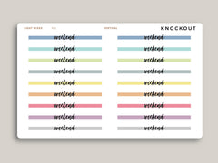 Vertical Highlight Weekend Header Stickers for Makse Life Planner R15