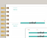 Horizontal Highlight Weekend Header Stickers for MakseLife Planner R16