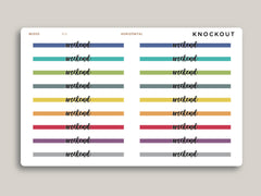 Horizontal Highlight Weekend Header Stickers for Makse Life Planner R16
