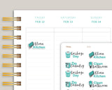 Cleaning Sampler Planner Stickers for MakseLife Planner R25