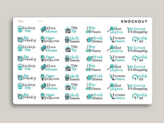 Cleaning Sampler Planner Stickers for MakseLife Planner R25