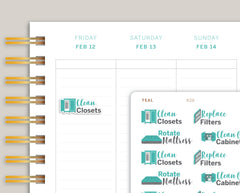 Quarterly Chores Sampler Planner Stickers for MakseLife Planner R26