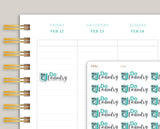 Do Laundry Planner Stickers for MakseLife Planner U18