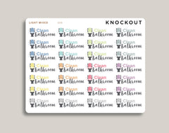 Clean Bathroom Icon Planner Stickers for MakseLife Planner U19