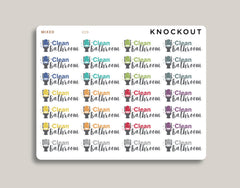 Clean Bathroom Icon Planner Stickers for MakseLife Planner U19