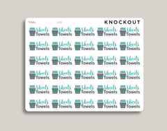Sheets & Towels Icon Planner Stickers for MakseLife Planner U20