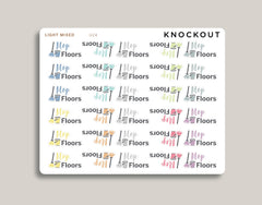 Mop Floors Planner Stickers for MakseLife Planner U24