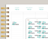 Mop Floors Planner Stickers for MakseLife Planner U24