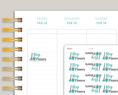 Mop Floors Planner Stickers for MakseLife Planner U24