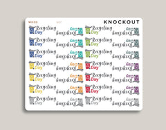 Recycling Day Icon Planner Sticker for MakseLife Planner U27