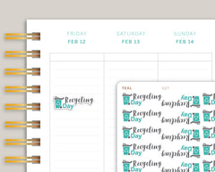 Recycling Day Icon Planner Sticker for MakseLife Planner U27