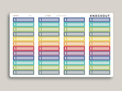 Dollar Sign Month Label Planner Stickers for MakseLife Planner R19