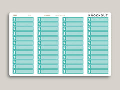 Dollar Sign Month Label Planner Stickers for MakseLife Planner R19