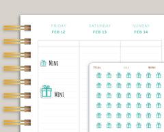 Birthday Icon Planner Stickers for Makse Life Planner U12