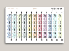 Horizontal Weekend Banner Stickers for Makse Life Planner R21