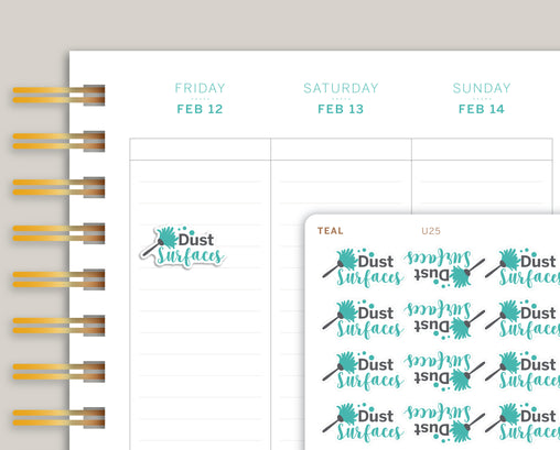 Dust Surfaces Planner Stickers for MakseLife Planner U25