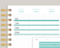 Full Length Vertical Washi Stickers for Makse Life Planners R29