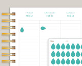 Mini Drop Planner Stickers for MakseLife Planner U35