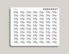 Transparent Today Planner Sticker FQ30