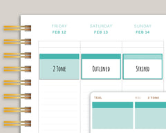 Half Box with Label Stickers for  MakseLife Planner R31