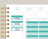 Quarter Box with Label Stickers  for  MakseLife Planner R30