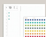 Transparent Checkbox/30 Minute Time Strip for Hobonichi Cousin HTM9