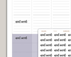 Transparent Next Week Planner Sticker FQ31