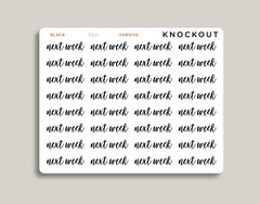 Transparent Next Week Planner Sticker FQ31