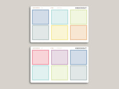 Side Full Box Planner Stickers for  Makse Life Horizontal Planner R36