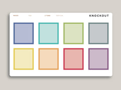 Bottom Full Box Planner Stickers for  Makse Life Vertical Planner R38