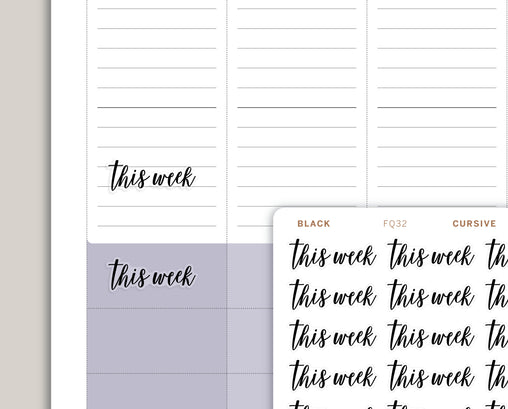 Transparent This Week Planner Sticker FQ32