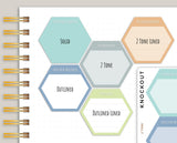 Goal Hexagon with Category Planner Stickers for MakseLife Planners R41
